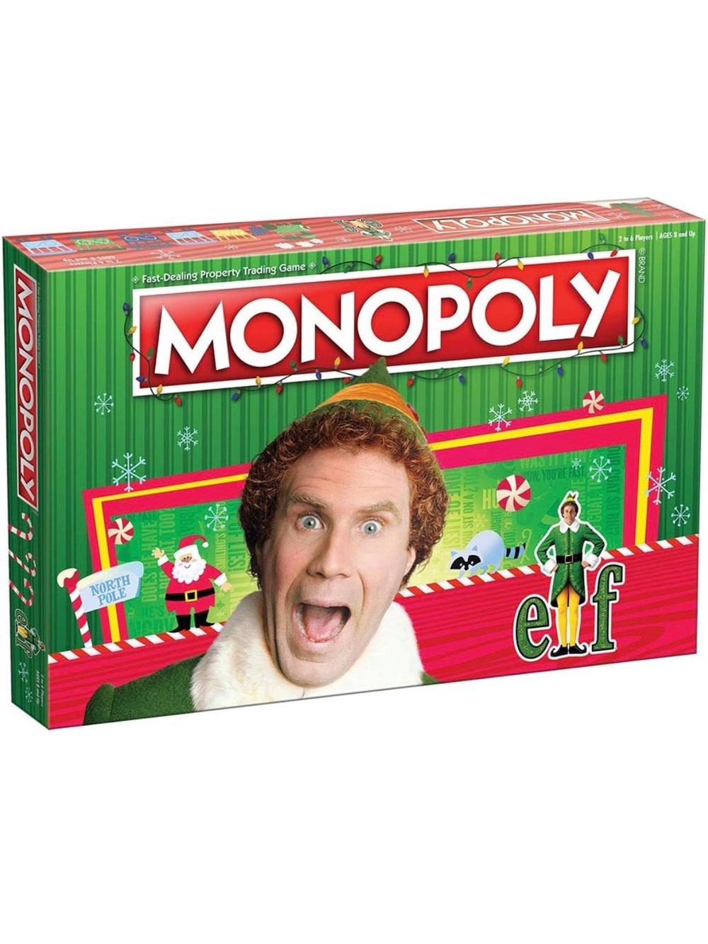 Monopoly Elf Board Game Christmas Movie Theme Gift Kids Festive Family Classic